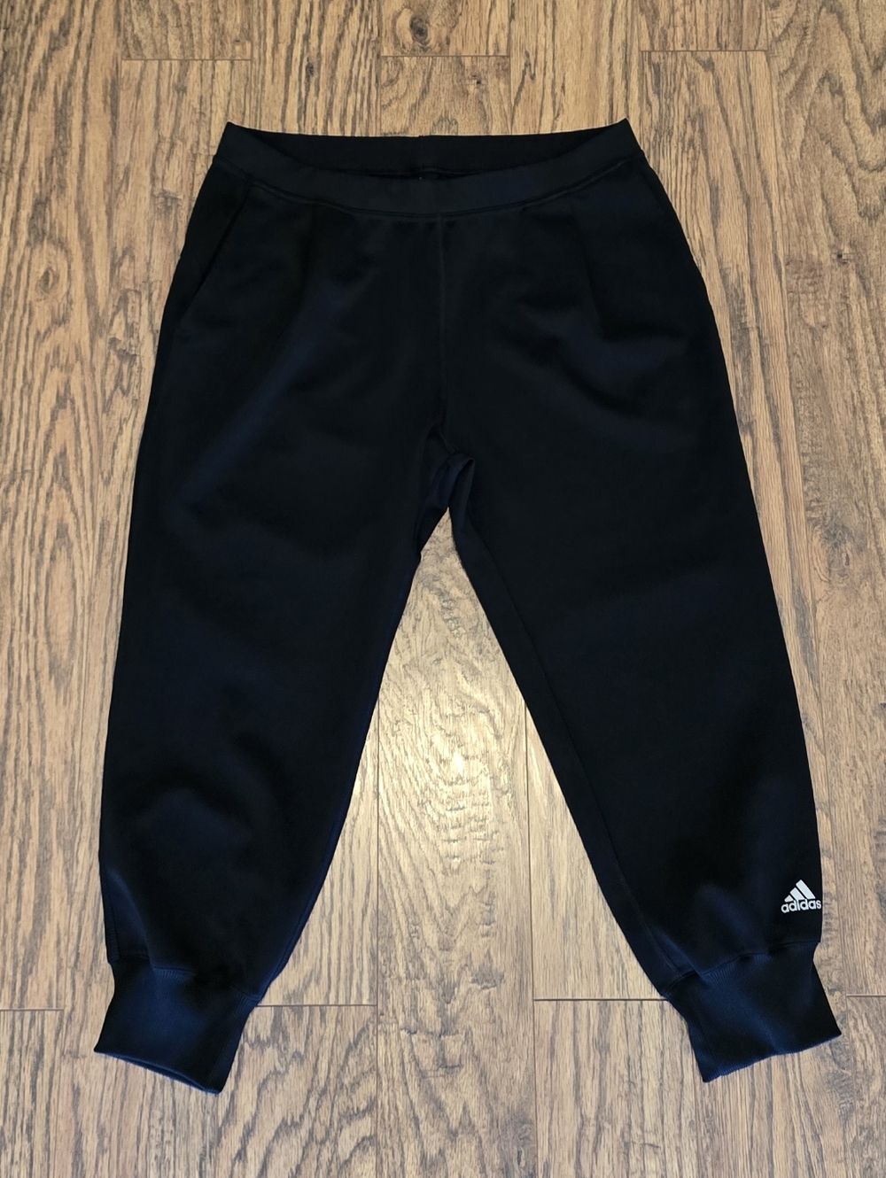 Adidas Climalite Cropped Black Joggers - Women's Size M